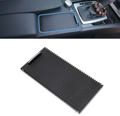 Goodithy Mittelkonsole Rolloabdeckung, Getränkehalter Rollreißverschluss Konsole Schiebeläden Ersatz für Mercedes Benz C-Klasse W204 C180 C200 C220 C300 C350 E-Klasse W207 W212 E260 E300