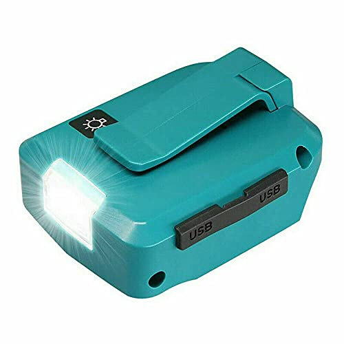 JANRI Replacement ADP05 Power Source, USB Charger Adapter compatible with Makita LXT Lithium-Ion 14.4V 18V battery, Fast Charging Converter with LED Light