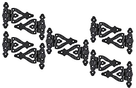 Adonai Hardware Alleluia Antique Cast Iron Vintage Heavy Duty Cabinet T Hinges (3.50 x 10 Pack, Matte Black) for Barn Doors, Gates, Cabinets, Wardrobes, Sheds, Windows, Wooden Box, Chest and Trunks
