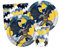 Isola Party Kit festa di compleanno Batman per 24 persone eco-friendly (24 piatti di carta ⌀ 23 cm, 24 bicchieri di carta 266 ml, 32 tovaglioli di carta 33x33 cm)