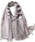FAIRYGATE Schal Damen grau gestreifter bedruckter Schals Warm Frühling Sommer Herbst Winter mit quasten/fransen xxl Stola Geschenk 6005