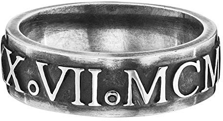 cai Herren Ring 925/- Sterling Silber Mattiert Spinell Silbergrau 0,0012ct 132270823