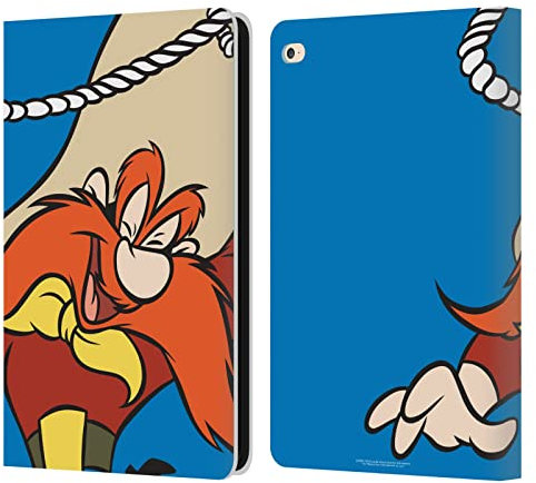 Head Case Designs Licenciado Oficialmente Looney Tunes Yosemite Sam Personajes Carcasa de Cuero Tipo Libro Compatible con Apple iPad Air 2 (2014)