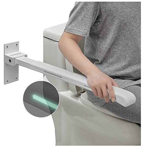 EEUK Haltegriffe klappbar für senioren stützklappgriff 70 cm wandstützgriff klappgriff Rutschfreier Haltegriff Aus Edelstahl FüR Das Badezimmer FüR Badezimmer Und Toilette(Color:Weiß)