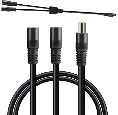ZkeeShop DC8mm DC7909 Y-Splitter Solar Verlängerungskabel kabel,Zwei Buchse auf einen Stecker,14AWG Netzkabel solar kabel Kompatibel für Jackery Tragbare Powerstation Solarpanel 150CM