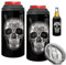 winorax Totenkopf-Becher, 4-in-1-Dosenkühler, Totenköpfe, Kaffee, Reisebecher, 473 ml, Edelstahl, isoliert mit Deckel, inspirierender Totenkopf-Geschenk für Männer und Frauen, Totenköpfe, Liebhaber,
