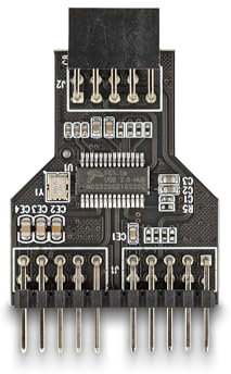 DeLOCK USB2.0 Hub 9 Pin Pfostenbuchse 2x9 Pin Pfostenstecker