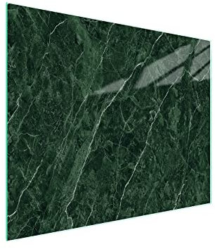 DarHaus Herdabdeckplatte einteilig 52x30 cm Ceranfeld Abdeckung Glas Spritzschutz Abdeckplatte Glasplatte Herd Ceranfeldabdeckung Deko, Marmor Grün