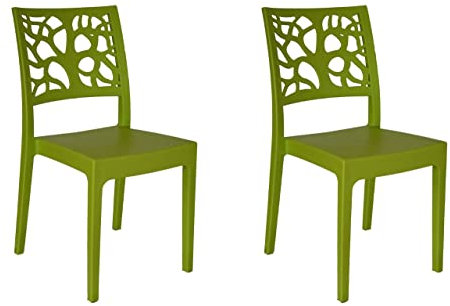 S.I.S.A. di G.&G. srl con socio unico Sedie Sala Da Pranzo, Modello Teti, Colore Verde, 86x46x52 cm, Sedie Cucina, Sedie Polipropilene Sala Da Pranzo, Made in Italy