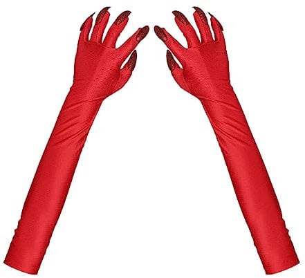 Klauehandschuhe Halloween Werwolf Handschuhe Langer Nagel Kostümhandschuhe Geisterpfote Halloweenhandschuhe Gruselig Nagelhandschuhe Hexe Teufel Pfote Halloween Handschuhe für Cosplay Karneval