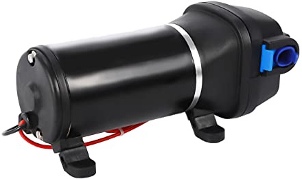 Druckwasserpumpe 12V DC, Selbstansaugende Wasserpumpe 40 PSI 17 L/min mit Thermische Überlastung und automatischer Neustart für Wasserübertragung Sprayerpumpen Regensystem Wohnwagen