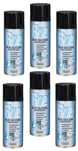 Faren F72 Olio di Silicone Spray, Lubrificante Siliconico, Protezione Impermeabile Idrorepellente, Lucidante per Industrie Alimentari e Tapis Roulant, Antiossidante per Metalli, 400ml (6)