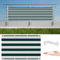 AYLFBFU Balkon Sichtschutz 0.8 x 6m PES 165g/m², Wind- und UV-Schutz, Sichtschutz für Balkon Terrasse für Balkongeländer, – Leichte Montage & Stabiler, Dunkelgrün Gestreift