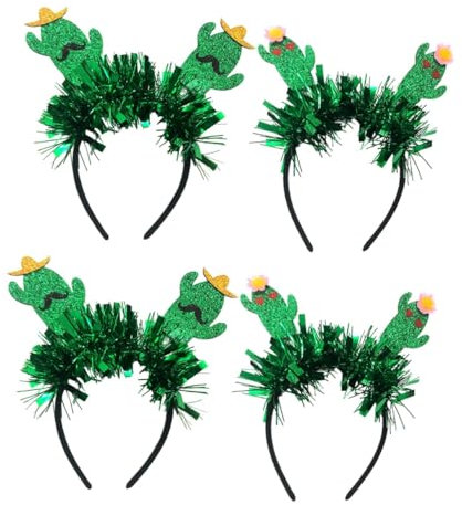MAGICLULU 4 Stück Kaktus Stirnband Bezauberndes Stirnband Haarschmuck Haar Accessoires Performance Haarband Haarreifen Kreativer Kopf Cosplay Haarreifen Kreative Haardekoration