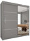 Style Heaven Modern Sliding Door Wardrobe for Bedroom,Matt Finish,2 Mirrored Sliding Doors wardrobes 10 Adjustable Shelves & 4 Hanging Rail,made of MDF Chipboard, aluminium Handles Vision(203cm Grey)