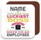 MUGGZ Personalised - Novelty Funny Gift for Boss - You are The Luckiest Boss in The World - Coaster - Giftset - Made in The UK – Custom Funny Coffee Mug – Unique Gift for Friends & Family