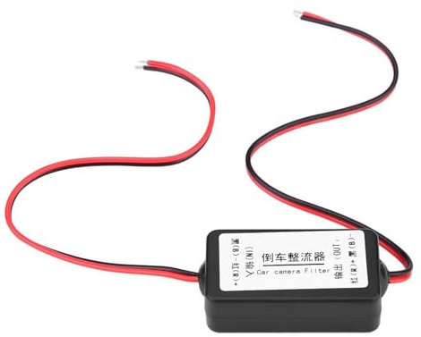 OBEST Auto Rückfahrkamera Filter, 12V Filter DC Rückfahrkamera Signalfilter, Filter Gleichrichter für Auto Rückfahrkamera