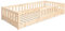 Ehrenkind® Bodenbett Lille | Kinderbett mit abnehmbaren Rausfallschutz aus Massivholz FSC® zertifziert inkl.hochwertigem Lattenrost | Bodenbett 90x200 | Kinderbett 90x200 Natur