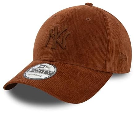 New Era MLB Kappe aus Cord New York Yankees NY Teamlogo Cap verstellbar Basecap braun - One-Size
