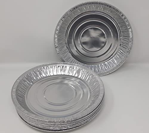 Foglish Home & Garden 25 x Aluminium Foil 9 23cm Round Pie Flan Tart Plates Trays Tin Kitchen Baking Airfryer BBQ 229x22mm