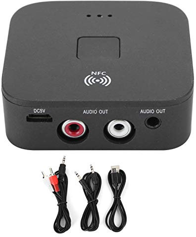 Ricevitore Bluetooth 5.0, Adattatore Audio NFC, Adattatore Wireless Aux da 3,5 Mm per Auto TV, Gamma 20m, Musica HIFI Senza Perdita