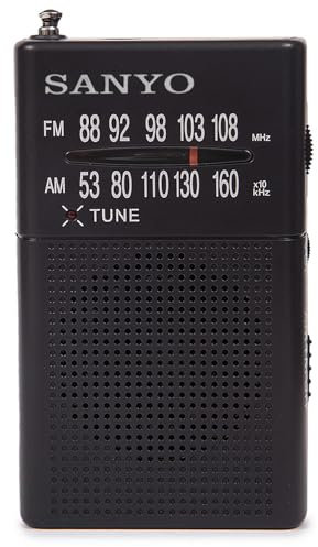 Radio Sanyo de Bolsillo Color Negra Modelo KS125N Sintonizados Am/FM