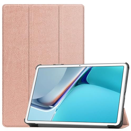 FANYUAN Funda para Kobo Clara BW 2024 Tablet, con Soporte Fnción y Auto Sueño/Estela, Ultra-Thin PU Leather Flip Case, Carcasa para Kobo Clara BW 2024.(Oro Rosado)