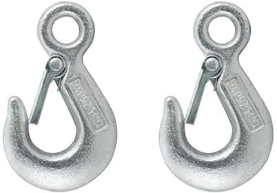 Kippen 1255AX - Confezione da 2 Pezzi di Gancio di Sollevamento in Acciaio Zincato. Capacità di Carico per ciascuna unità: 250 Kg.