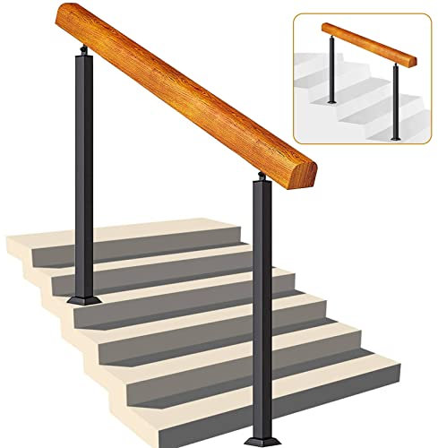 All'aperto in legno massello per gradini, 5 gradini per scale in cemento/legno, altezza 140 cm, altezza 85 cm, resistente ils per arrampicata sicura