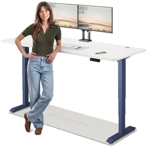Desktronic Höhenverstellbarer Schreibtisch (200x80cm) – Elektrisch höhenverstellbar mit flüsterleisem Dual-Motor & Touchscreen – Hohe Tragfähigkeit – Stehtisch HomePro