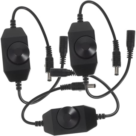 Toddmomy 3 Stück LED dimmer Schalter für LED lichtband Helligkeitsregler Dimmbar Kompakt Geeignet für Wohnraum Küche Schlafzimmer Einfache Steuerung der Lichtintensität