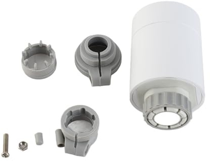 Temperaturregler, thermostatischer Heizkörper, Smart Home, programmierbarer Thermostat, intelligentes Temperaturregelgerät für Haushaltsheizsysteme, weißes ABS-Material, 56 mm