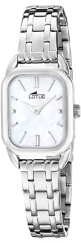 Lotus Damenuhr Analog aus Edelstahl 316l | Quarzwerk, Widerstandsfähiges Mineralglas, Wasserdicht 5 ATM 19039/1 -2GETHER, Weißes Zifferblatt