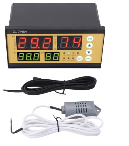 ZL-7918A Brutmaschinen-Regler für Eierinkubator, Multifunktions-Temperatur- und Feuchtigkeitssteuerung mit LCD-Display, 7 Ausgängen für Heizung Lüfter Beleuchtung und Eierwenden