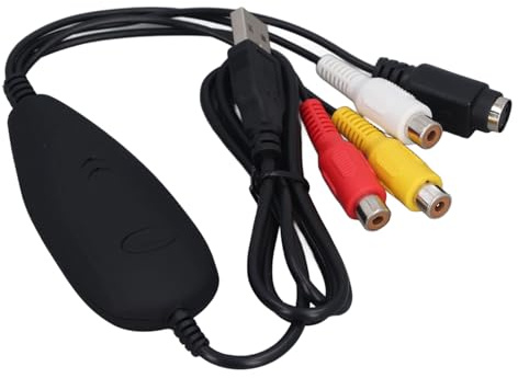 Yobadam VHS DVD Maker Scheda di Acquisizione Video Adattatore USB 2.0 Ad Alte Prestazioni per Acquisire Video da VHS e V8 a Casa