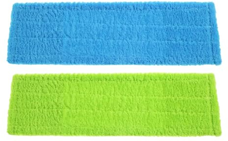 Holibanna Lingettes de Nettoyage en Polaire Corail 2pcs 40 x 12 cm, Accessoire de Balai pour Nettoyage des sols en Bureaux et Restaurants, absorbe débris et Huile