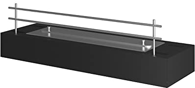 Biokamin Kamin Bioethanolkamin FIREBOX60 schwarz 60cm x 19cm x 17,2cm