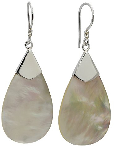 I-be, Perlmutt Ohrringe Tropfen, 925 Silber, 394704