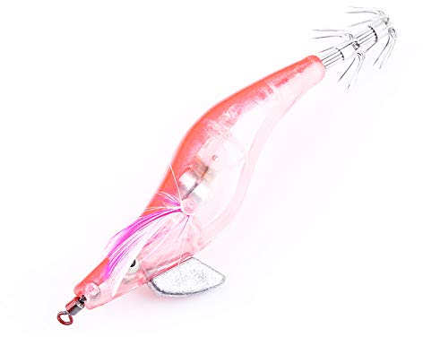 Alomejor Künstliche Leucht Garnelen Köder LED Glow Shrimp Tintenfisch Fischköder Stahl Jigs Haken Angelgerät