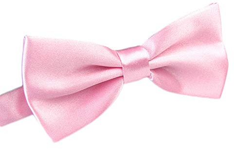 WELROG Noeuds papillon pré-attachés pour mariage Noeud papillon réglable Cravate (Rose clair)