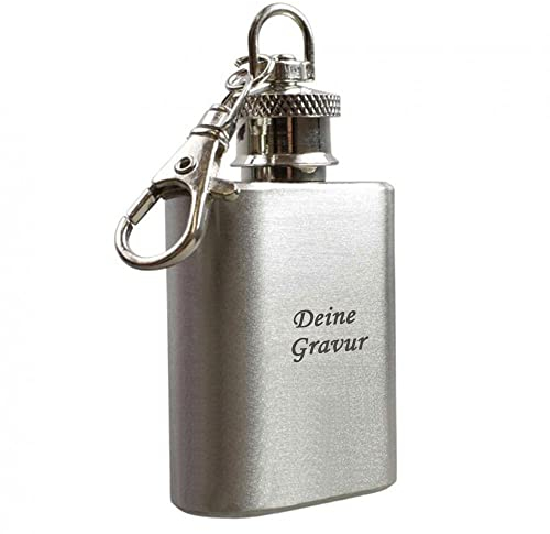 Mini Flachmann mit Gravur personalisierbar mit Namen, Datum oder Logo