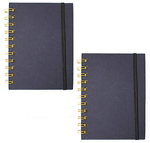 Artway Indigo - Skizzenbuch mit Spiralbindung - 140 g/m² - Indigoblau - A6-Hochformat - 2 Stück