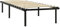 vidaXL Cadre de Lit Sommier à Lattes Lit Simple Adulte Cadre à Lattes sur Pied Chambre à Coucher Maison Intérieur Noir Métal 90x200 cm