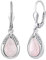 SILVEGO - JST13327RQE Damen-Ohrringe Sterling-Silber 925/1000 echter Rosenquarz, Silber, Quarz