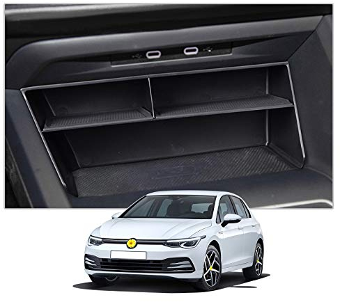 CDEFG Kompatibel mit VW Golf 8 MK8 GTI GTD GTE 2020-2023 2024 2025 Mittelkonsole Zentrale Steuerung Multifunktionaler Golf 8 Aufbewahrungsbox Auto Center Console Organizer Tray Golf 8 Zubehör
