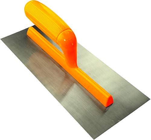 AERZETIX - C45926 - Oberflächenglättung/Kelle/Spatel/zahnlose Beschichtung - Werkzeuge/Handwerkzeuge für den Bau - Kunststoffgriff - Mauerwerk/Gips - DIY - Stahl