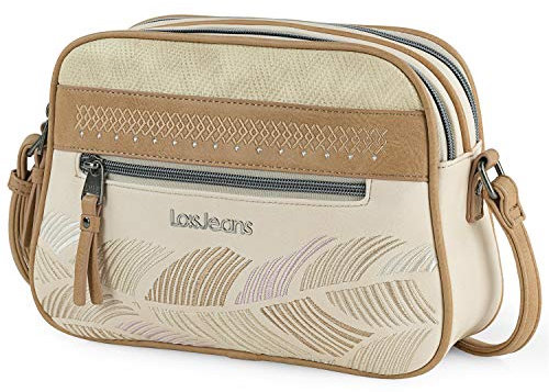 Lois - Bolso Bandolera Mujer Versátil para Diario y Viajes Estilo Casual Urbano Práctico Compacto Moda Bolsos De Mujer Bandolera. Bolso Beige Mujer