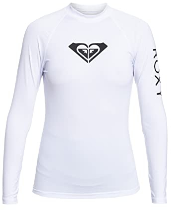 Roxy Whole Hearted - Langärmliger Rashguard mit UPF 50 für Frauen Weiß