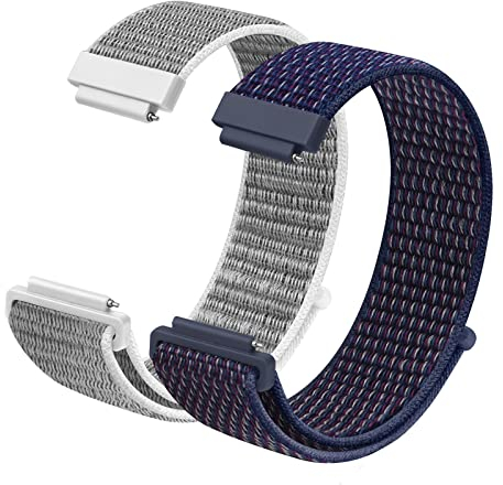 Vicloon Fabric Nylon Uhrenarmband, 16mm/18mm/20mm mit Smartwatch Armband Schnellverschluss,Ersatz Klettarmband, Watch Straps für Herren Damen