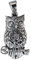 NKlaus Kettenanhänger Eule 925 Silber Oxidiert 3cm Kelten Glücksbringer Amulett 10814